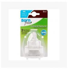Born Free 2 Soft Silicone Nipples Silicone Wide Mouth Nipple With BPA (2 In)