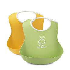 BABYBJORN Soft Bib, Green/Yellow, 2 Count