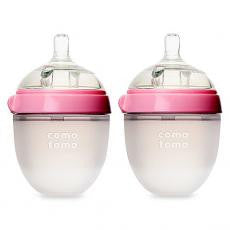 Comotomo 5-Ounce Baby Bottles in Pink (2-Pack