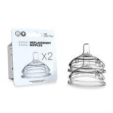 Comotomo Replacement Nipples in Slow Flow for Ages 0-3 Months (2-Pack)