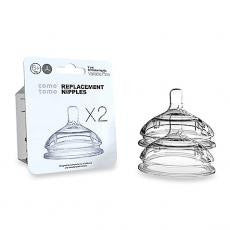 Comotomo Replacement Nipples in Variable Flow for Ages 6+ Months (2-Pack)