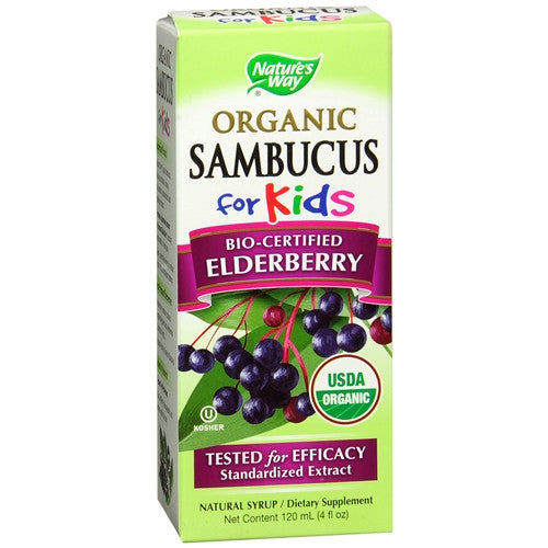 Nature's Way Organic Sambucus Kids Syrup-Elderberry 4oz